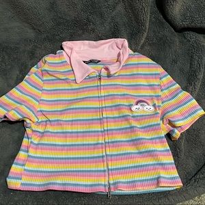 Cute Zip up crop top